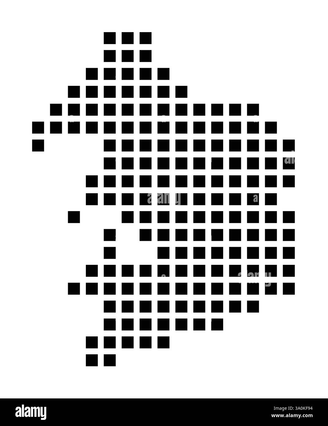 Symbol Map of the City San Mateo (California) showing the city with a