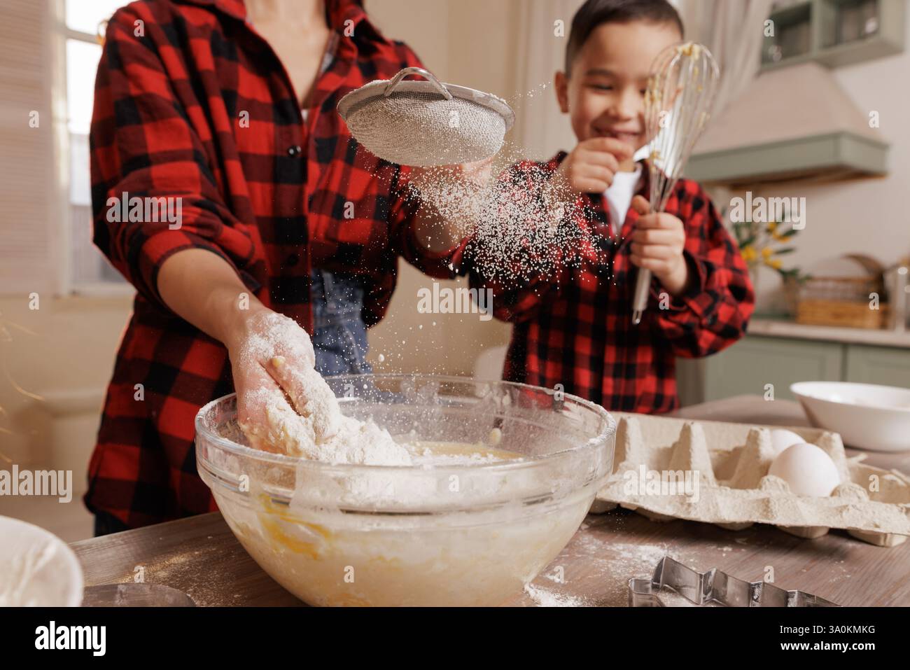 Mother son wearing matching hi-res stock photography and images - Alamy