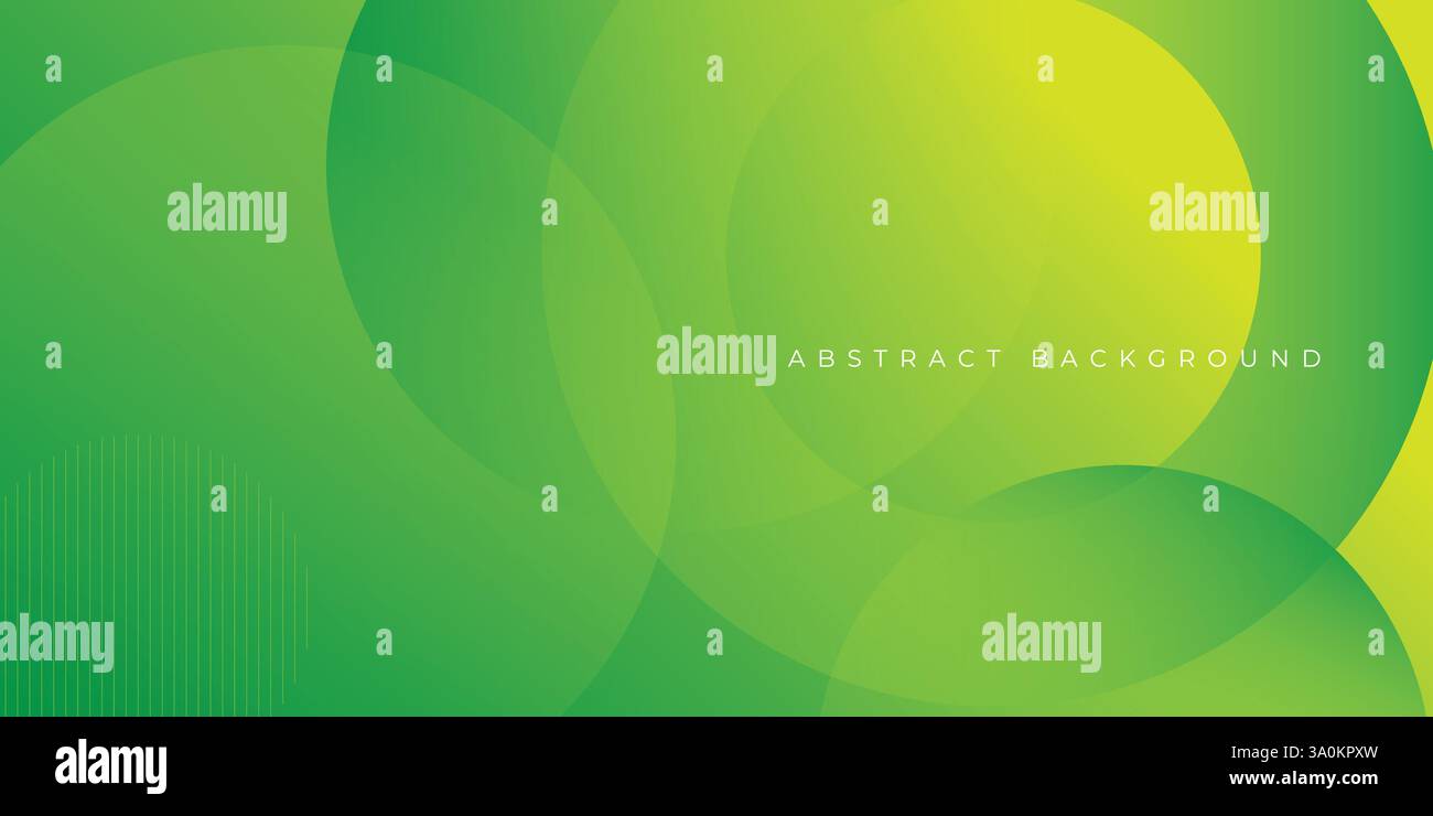 Minimal yellow and green background with halftone circles. Vector ...