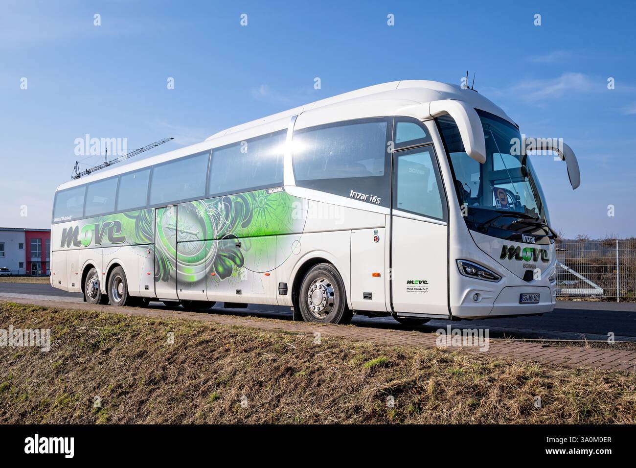 Move Verkehrsgesellschaft Scania Irizar coach Stock Photo