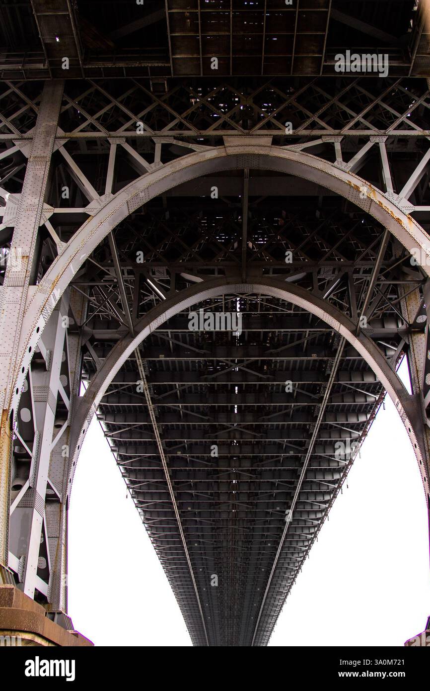 Taken from a low perspective, this image emphasizes the bold lines and ...