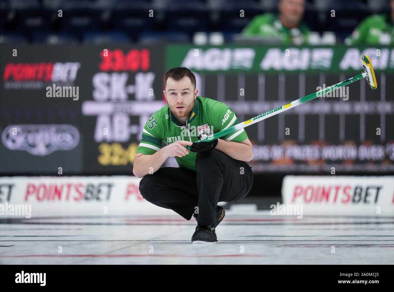 Kelowna, Canada. 04th Mar, 2025. Saskatchewan-Kleiter skip Rylan ...
