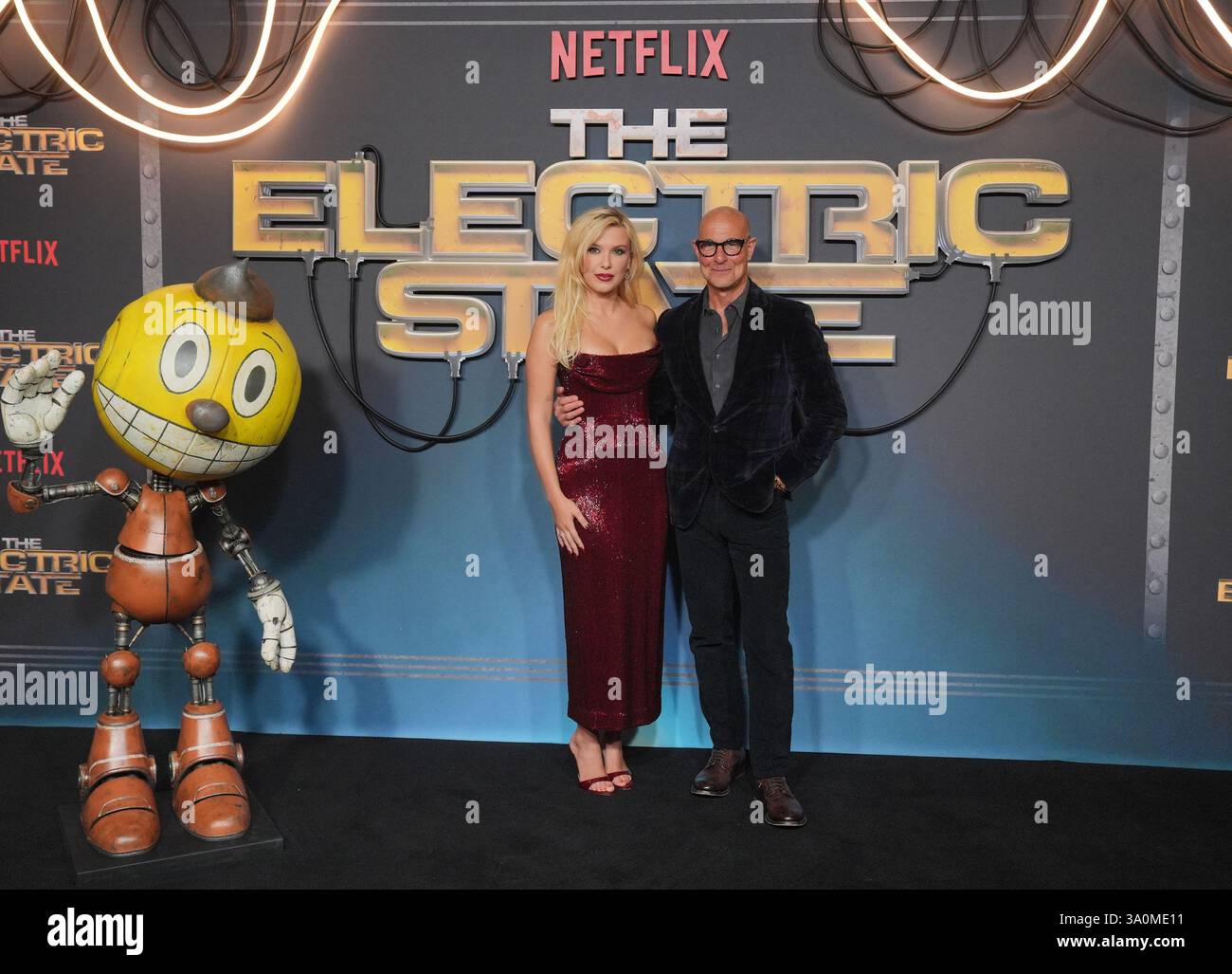Millie Bobby Brown and Stanley Tucci arrive for the special screening ...