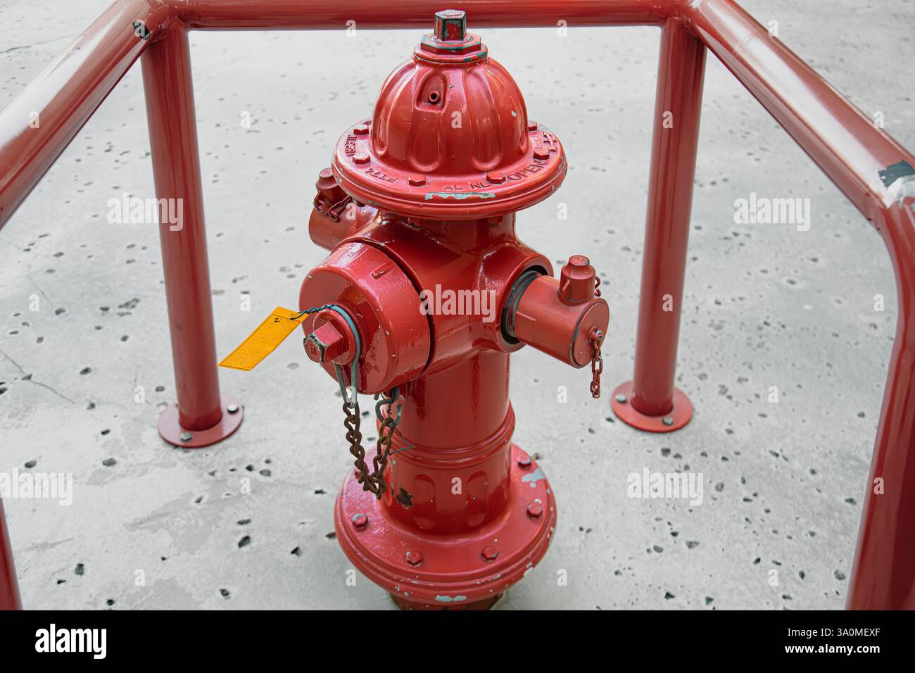 Close up of red water hydrant Stock Photo