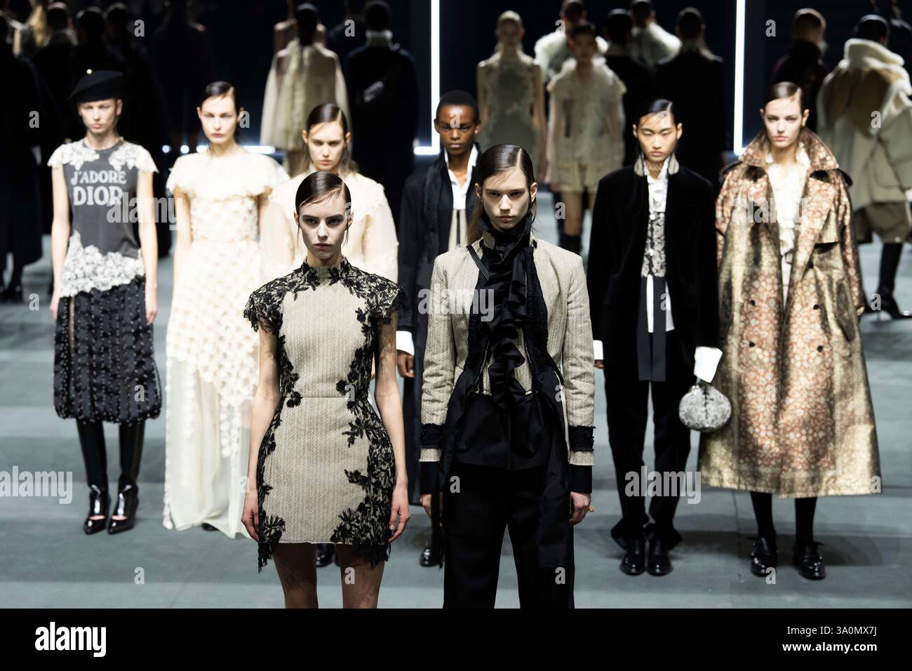 Models wear creations as part of the Dior Fall/Winter 2025-2026 ...