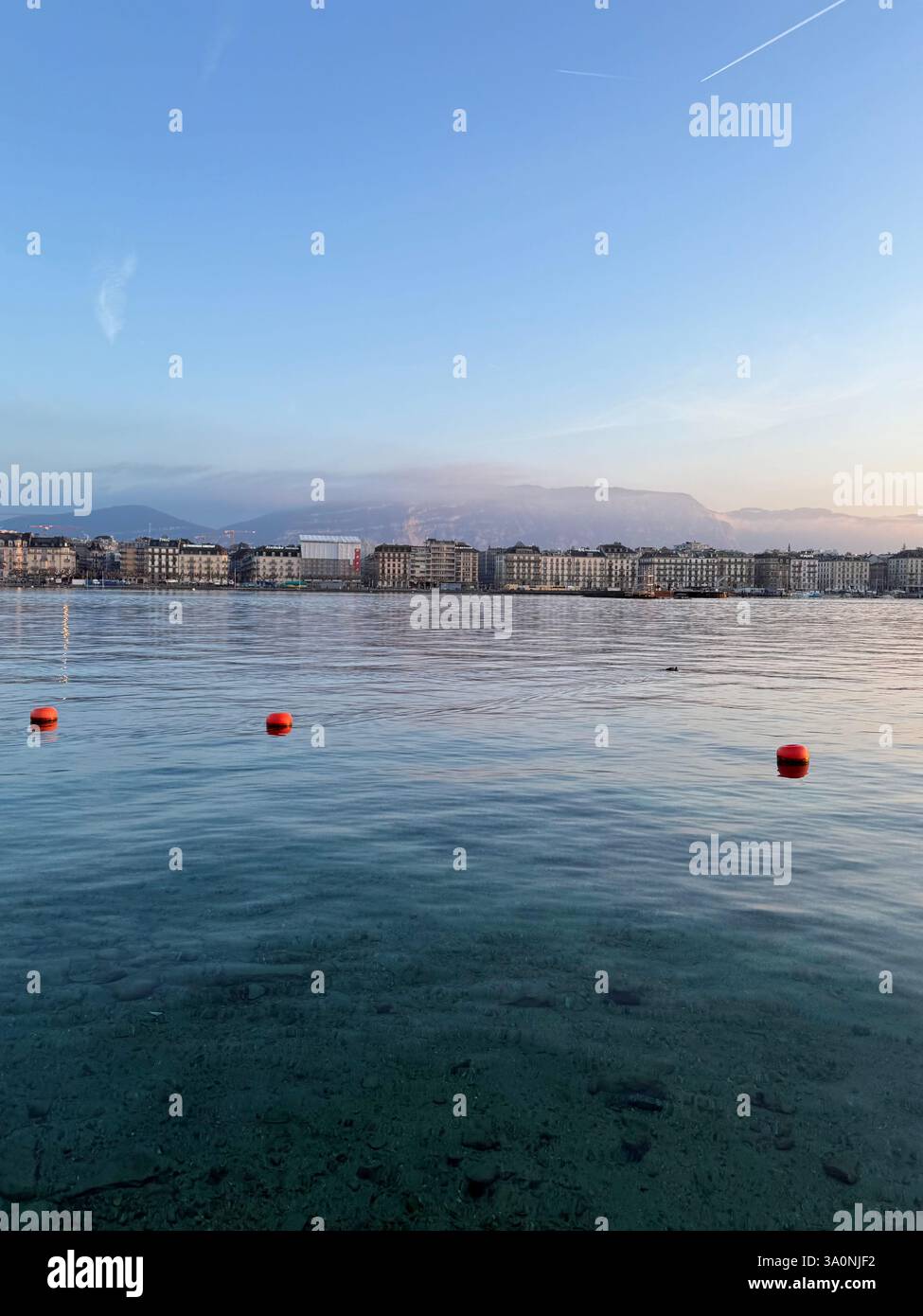 Lake Geneva, Geneva Switzerland - Smartphone Captured Stock Image