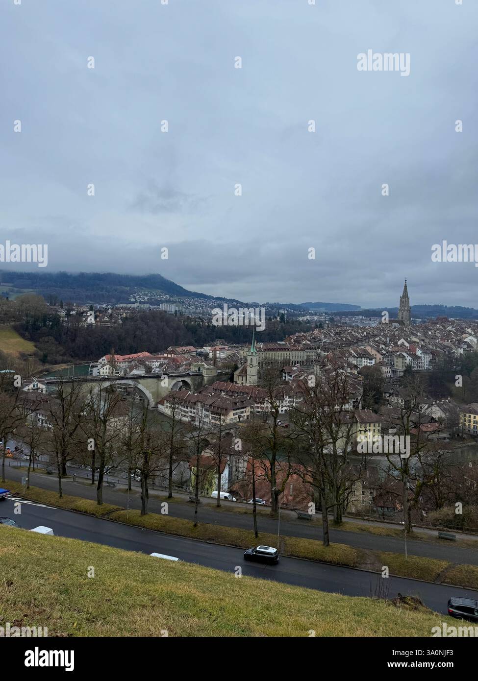 Skyline view over Bern, Switzerland - Smartphone Captured Stock Image