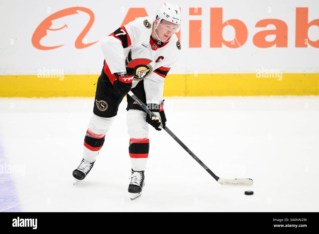 Ottawa Senators left wing Brady Tkachuk (7) in action during overtime ...