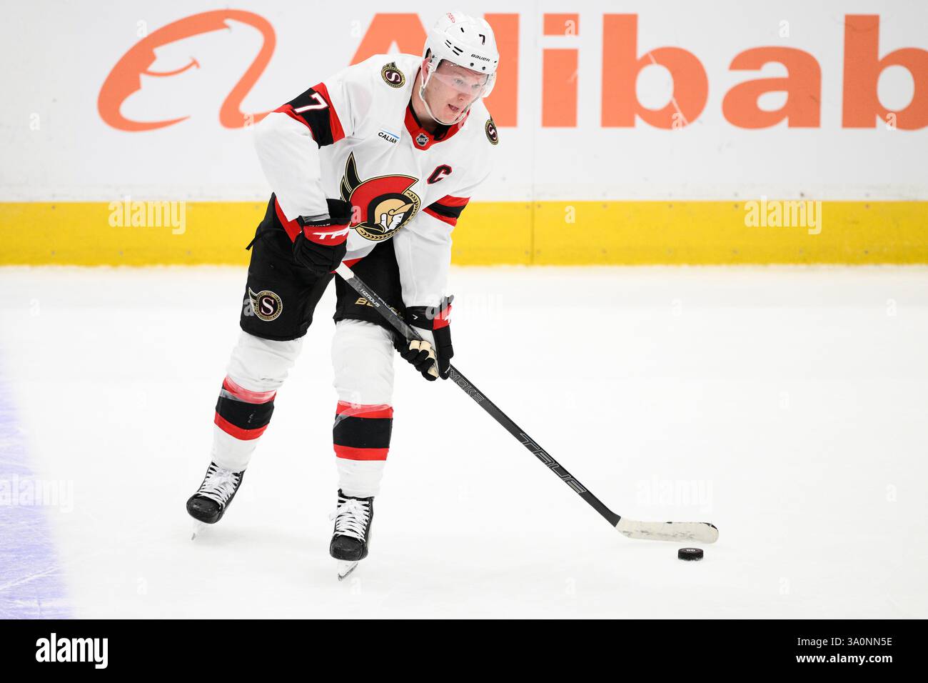Ottawa Senators left wing Brady Tkachuk (7) in action during overtime ...