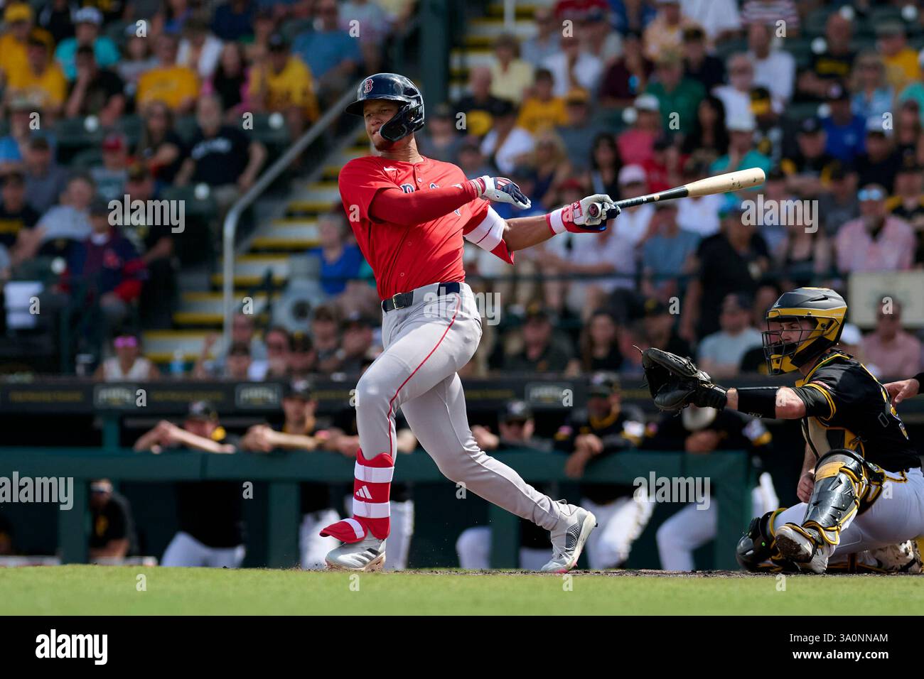 Boston Red Sox Kristian Campbell 28 At Bat During An MLB Spring Boston Red Sox Kristian Campbell 28 At Bat During An Mlb Spring Training Baseball Game Against The Pittsburgh Pirates On March 4 2025 At Lecom Park In Bradenton Florida Mike Janesfour Seam Images Via Ap 3A0NNAM