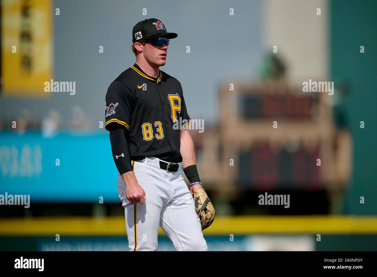 Pittsburgh Pirates third baseman Jack Brannigan (83) during an MLB ...