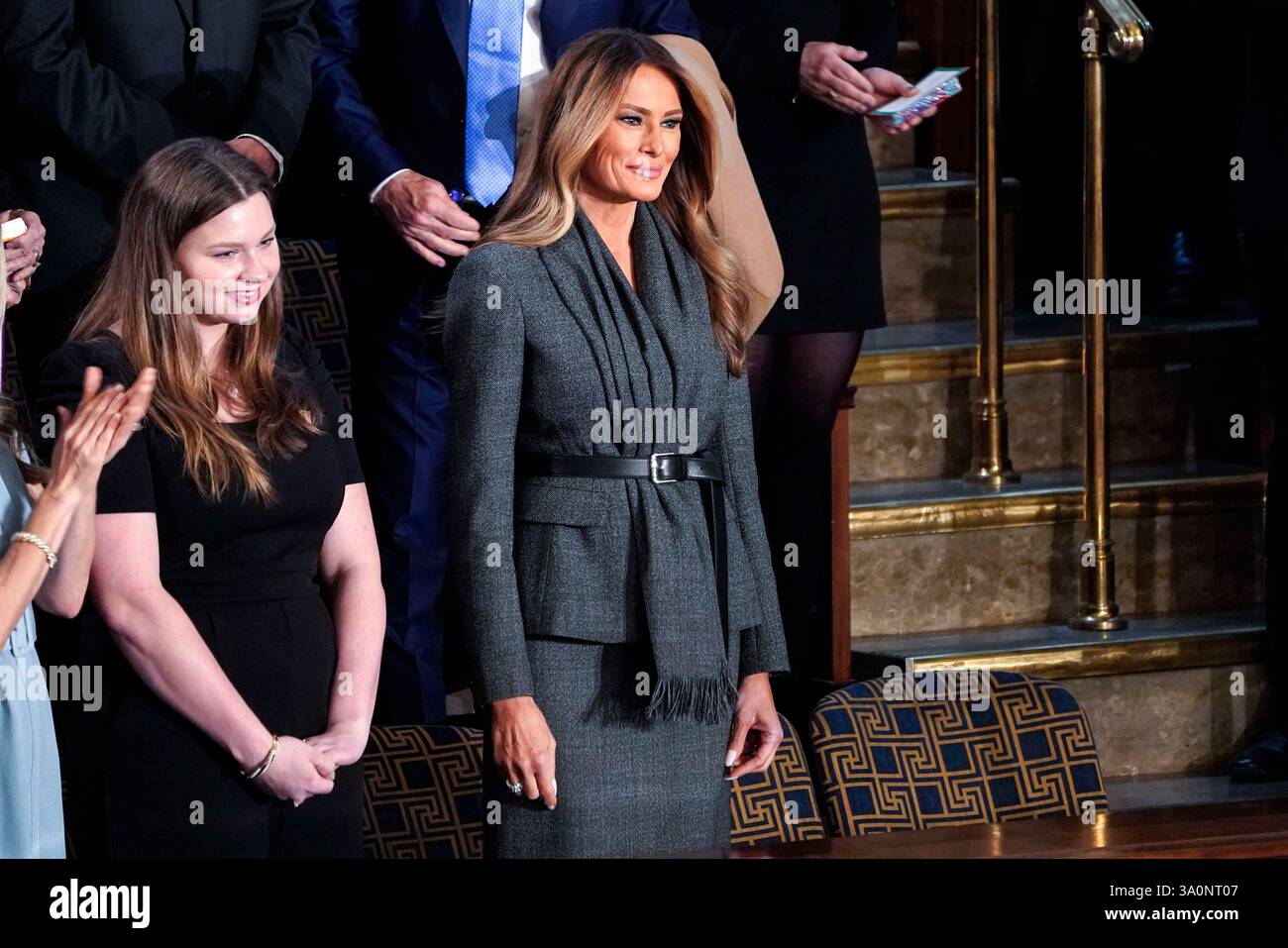 First Lady Melania Trump arrives before President Donald Trump ...
