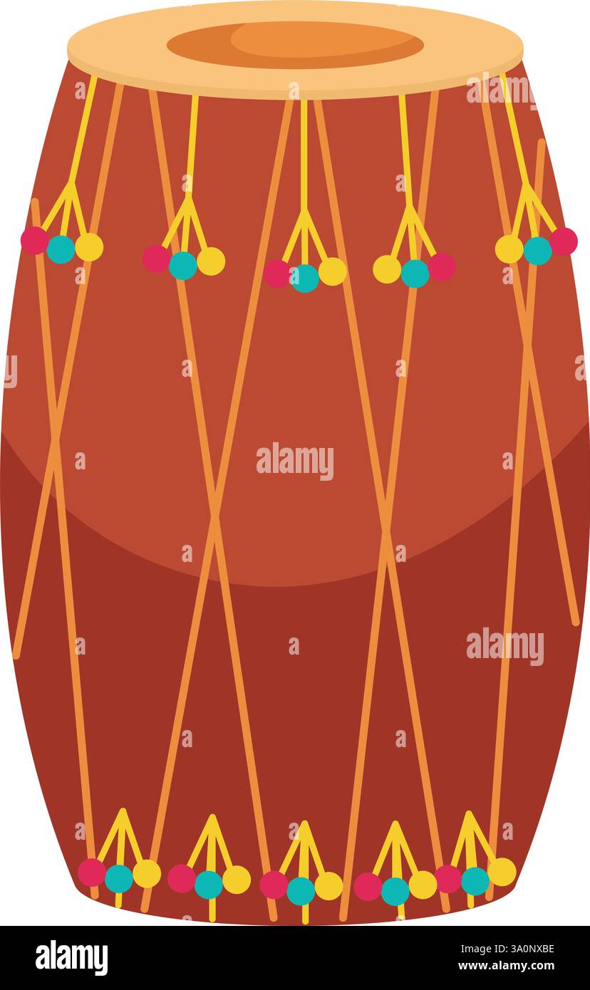 Indian Dhol Vibrant Stock Vector Image & Art - Alamy