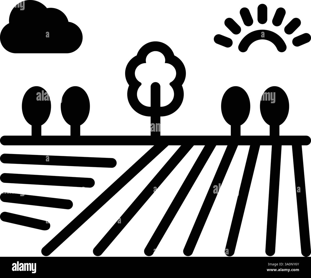Icon for agriculture, field Stock Vector