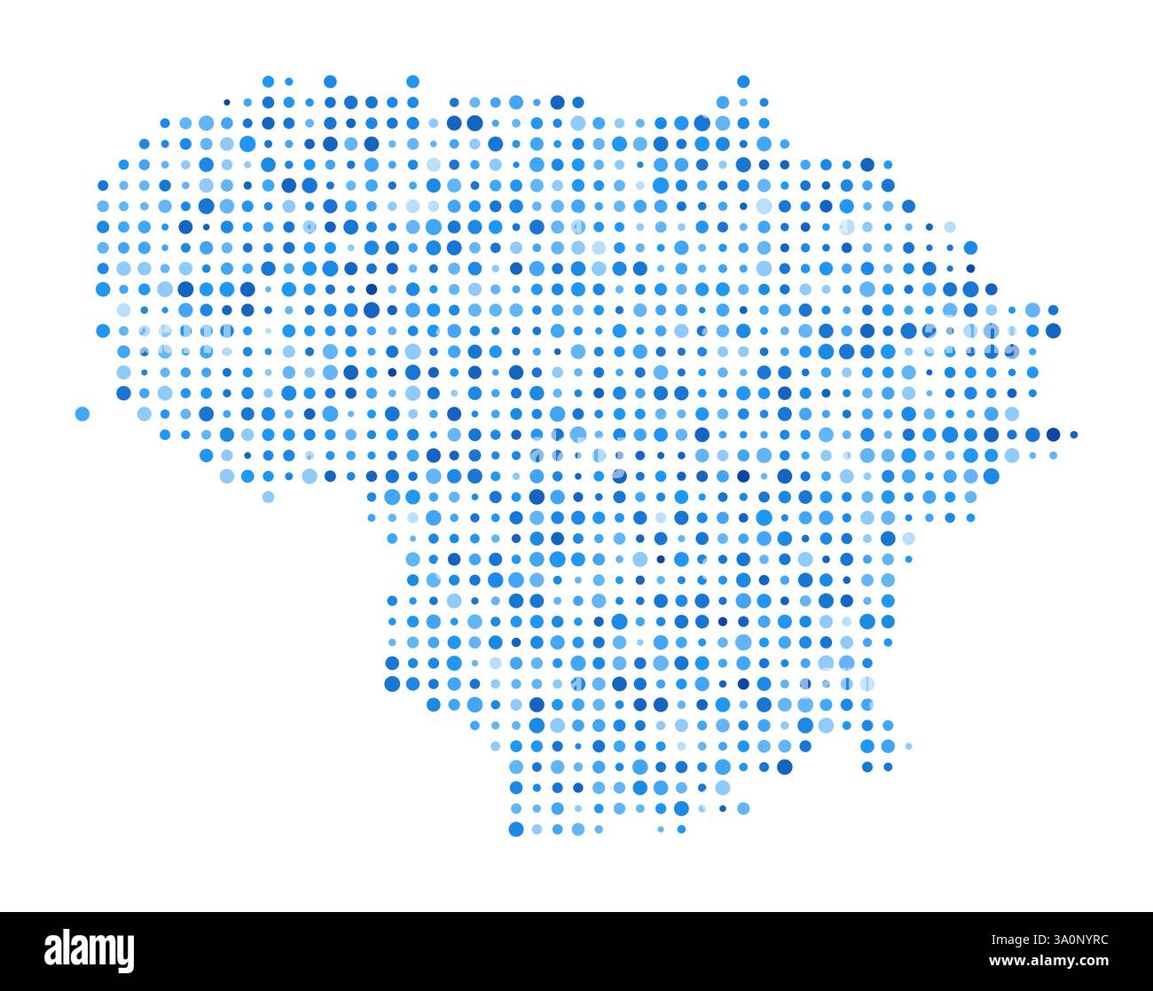Lithuania Vector Shape Lithuania Dot Map. Country Digital Style Shape. Lithuania vector image ...