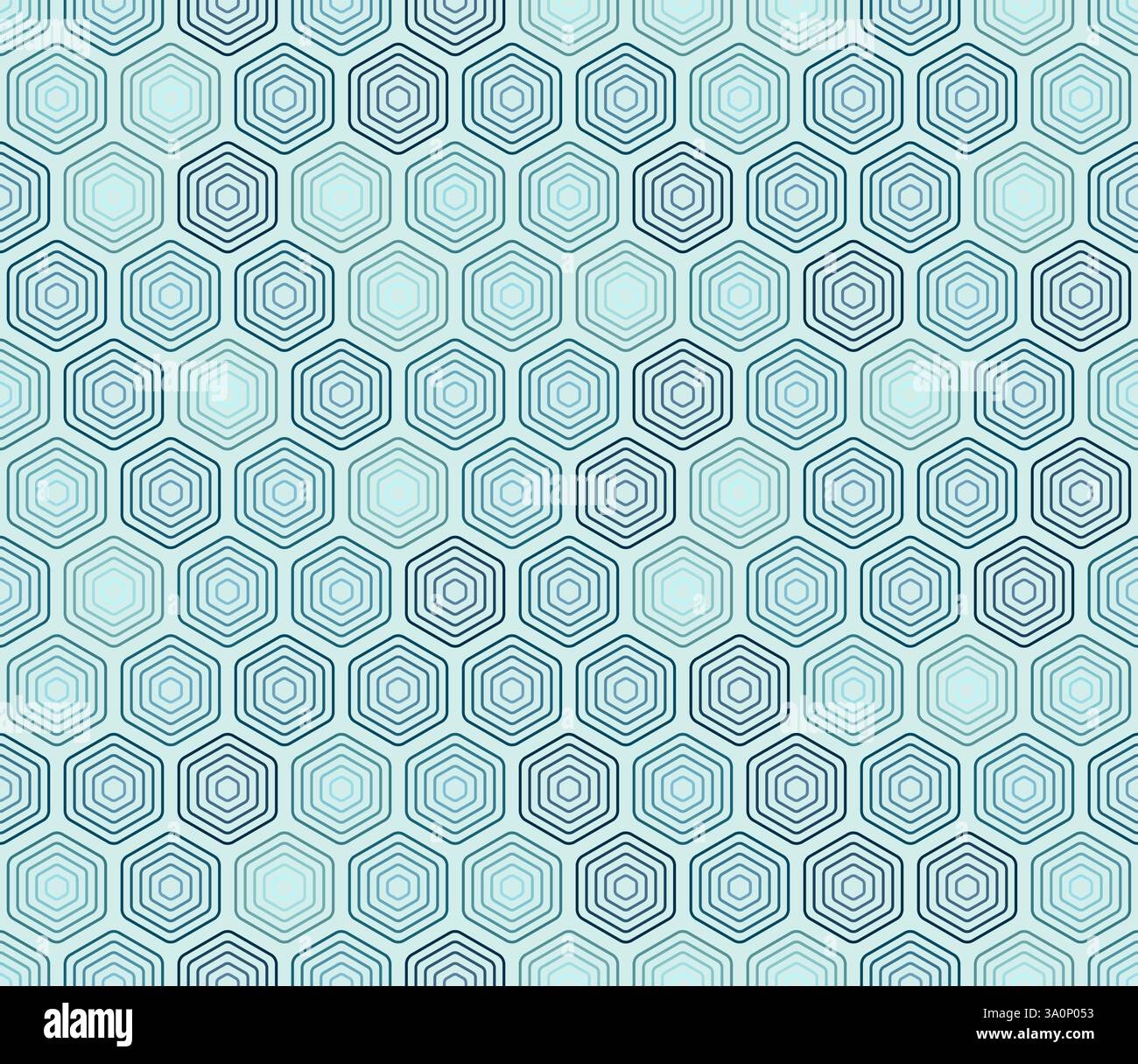 Hexagon vector pattern. Blue color tones gradients. Rounded stacked ...