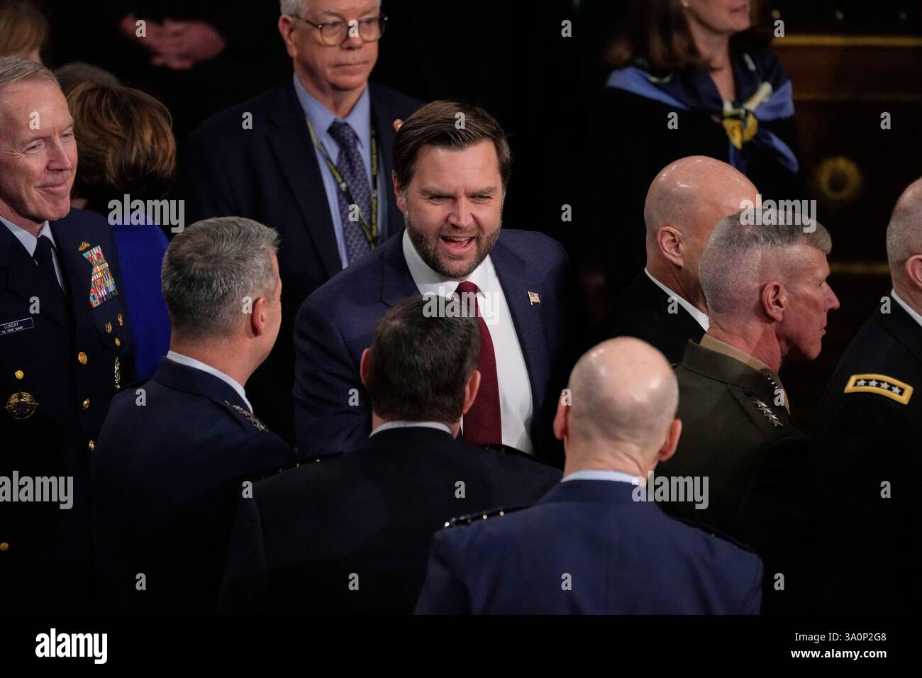 Vice President JD Vance greets member of the Joint Chiefs of Staff ...