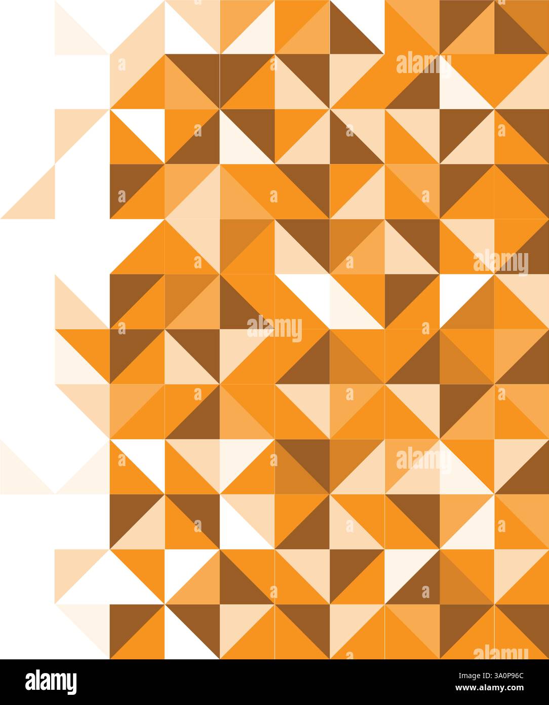 Abstract Geometric Background Triangle shape. orange color on white background Stock Vector