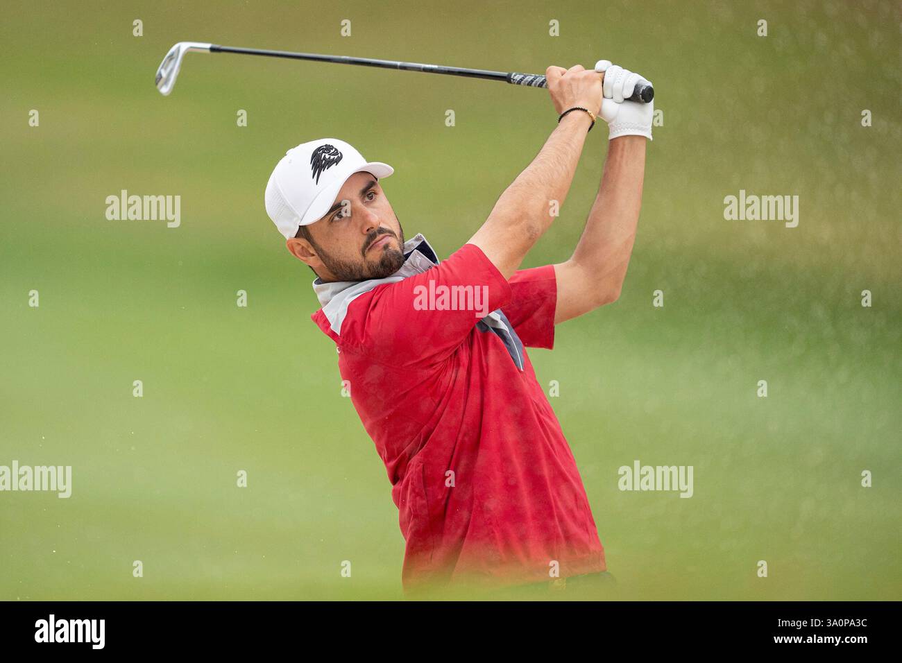 Abraham Ancer of Fireballs GC hits his shot during the practice round ...