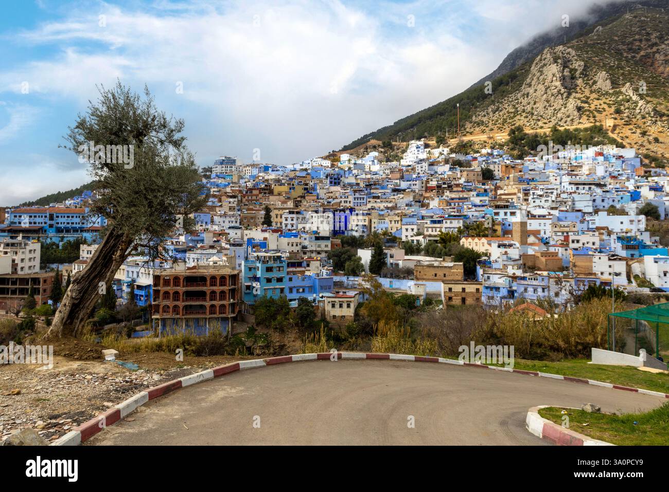 Ras Elma panoramic views of Chefchaouen, located in the northern region ...