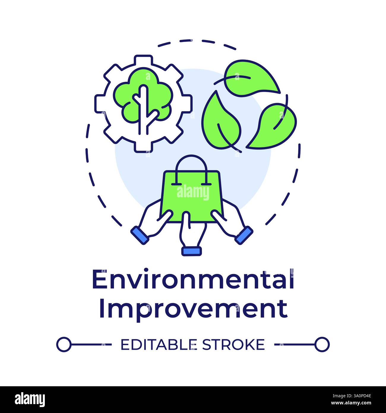 Environmental improvement multi color concept icon Stock Vector