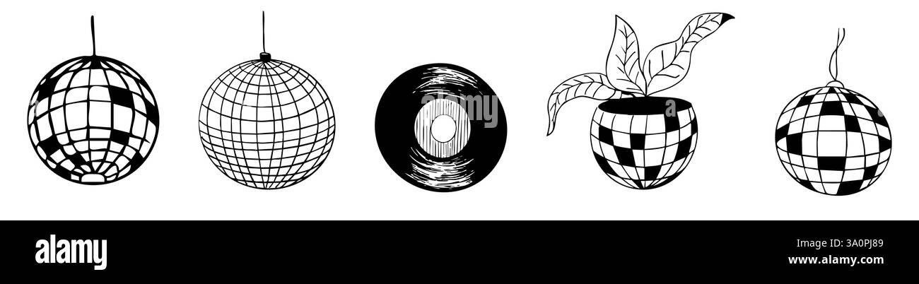 Groovy Black and White Doodles Vinyl