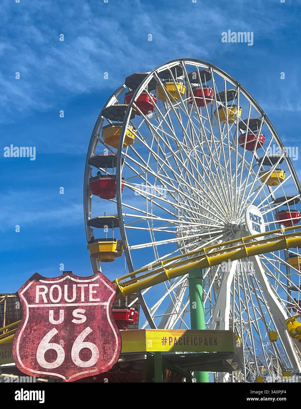 Santa monica pier stock photo alamy