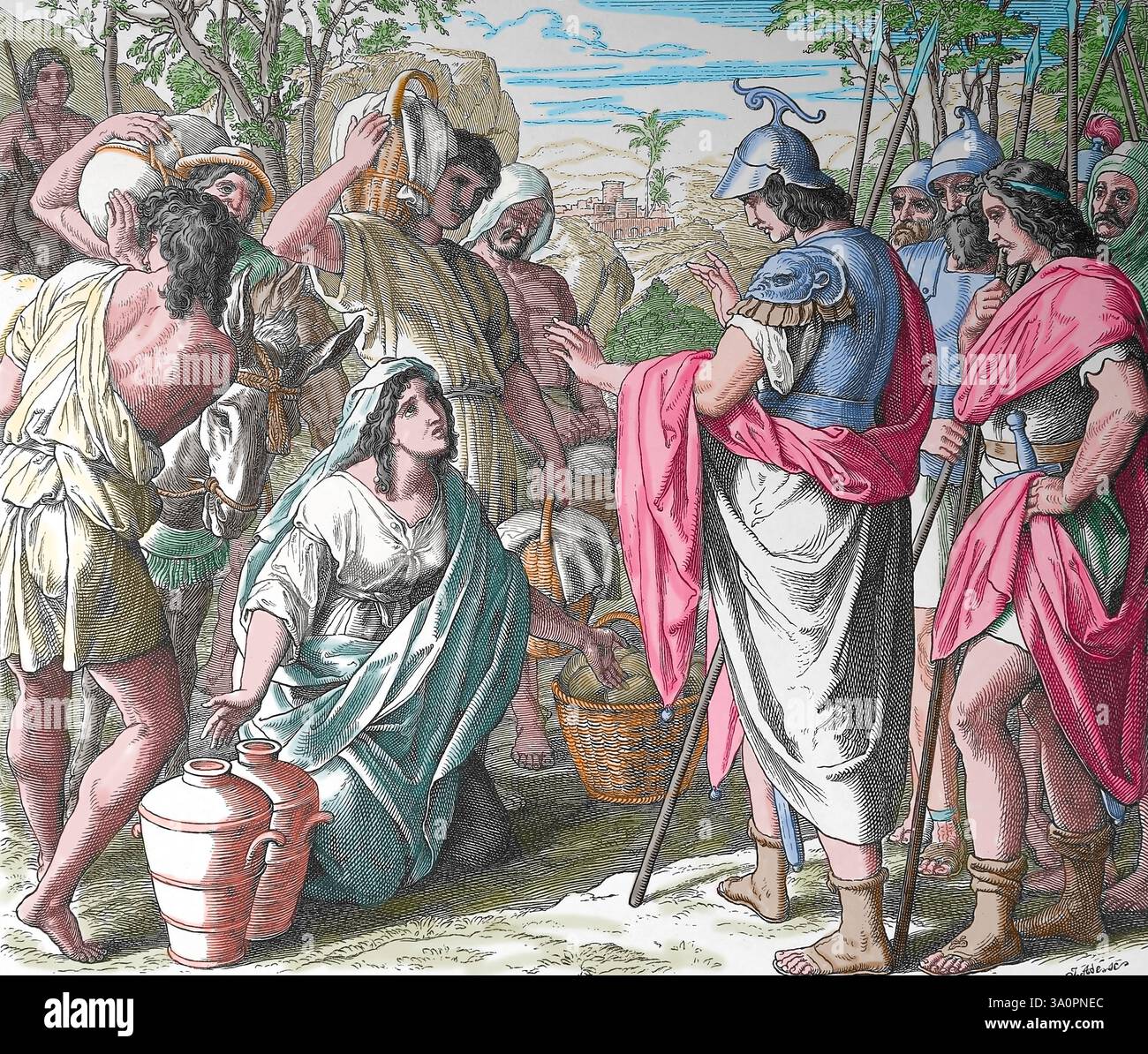 Old Testament David And Abigail 1st Book Of Samuel Illustration By J 
