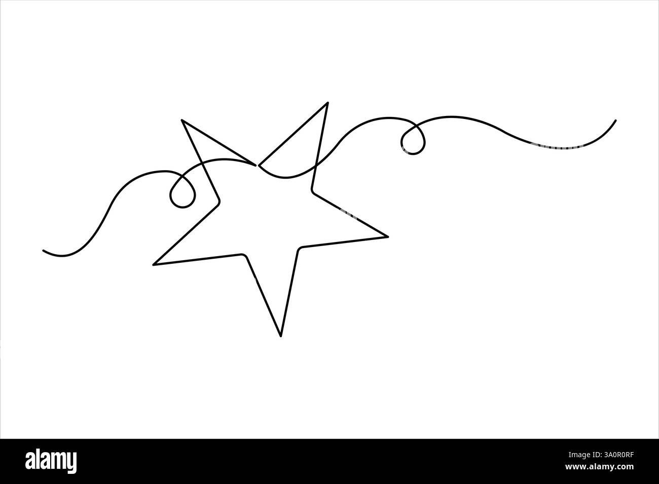 Star continuous one line art drawing of design. Single line art ...