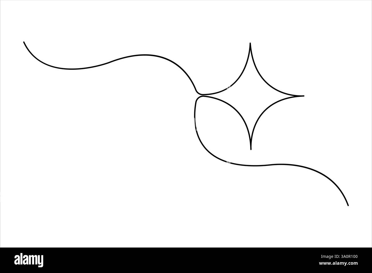 Star continuous one line art drawing of design. Single line art ...