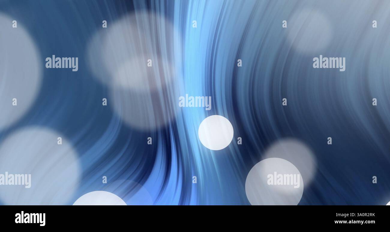 Image of white spots and blue shapes on black background Stock Photo ...