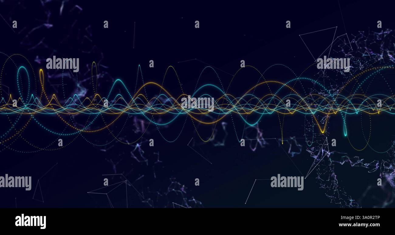 Strands Shape Image of dna strands and shapes moving on black background Stock Photo ...