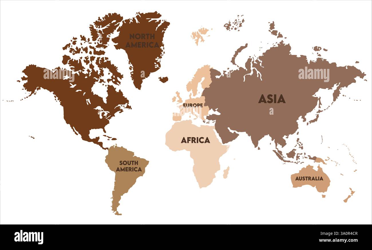 Containment World New modern world map, with containment name, modern world map graphic ...