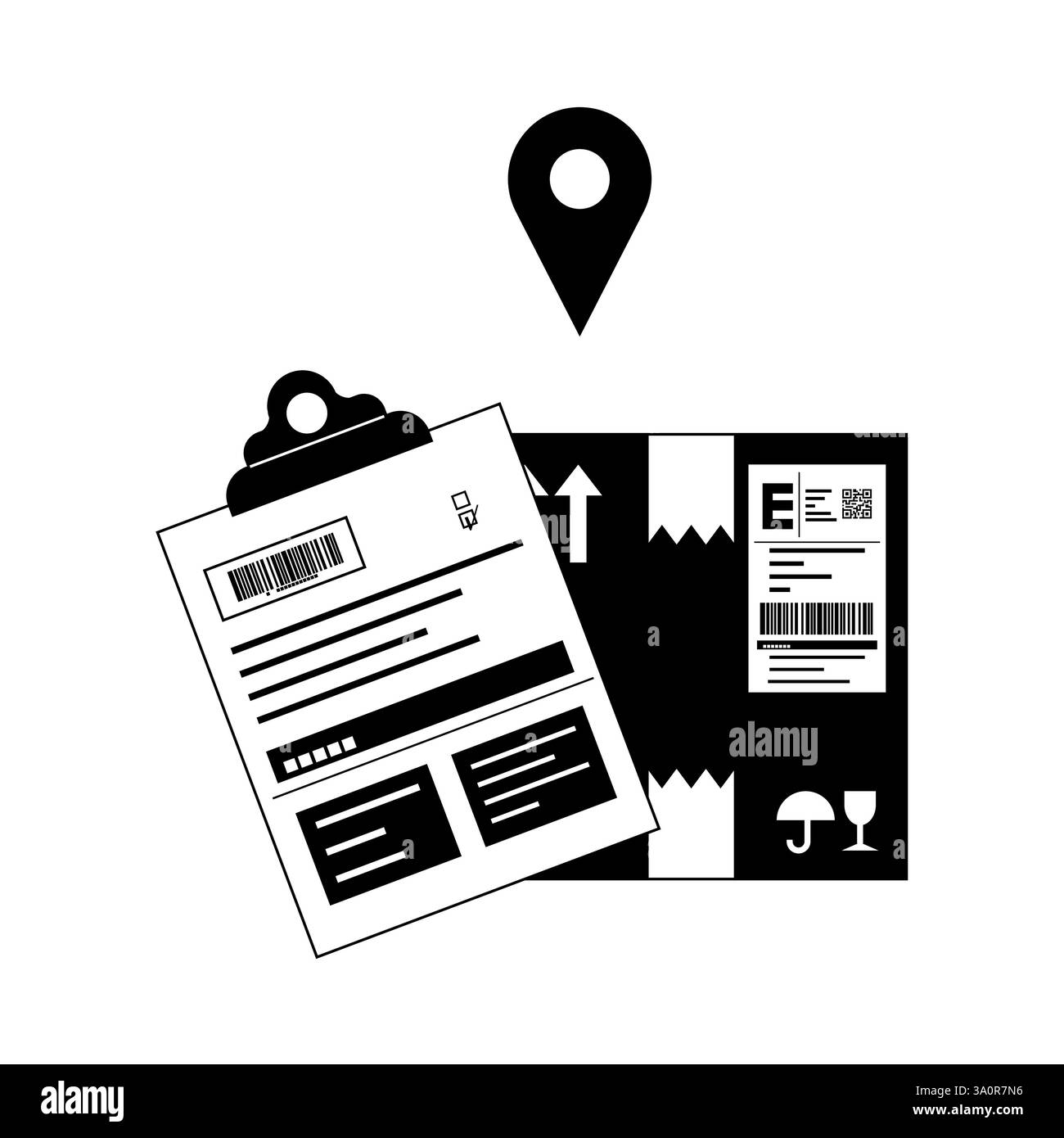 Package and inventory goods for shipping. e-commerce concept ...