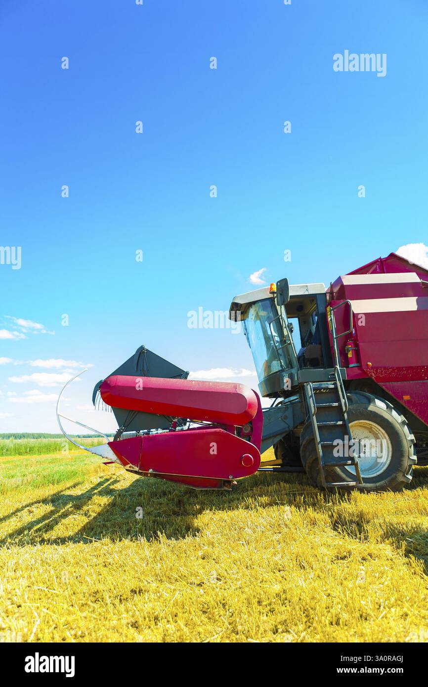 Combine harvester cropping field hi-res stock photography and images ...