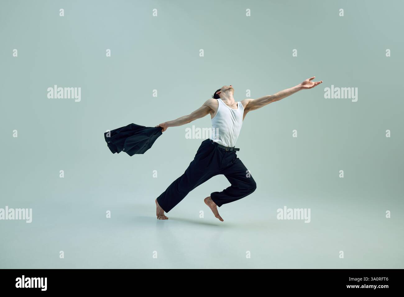 Leap Movement Example Expressive leap forward with arms extended conveying movement from ...