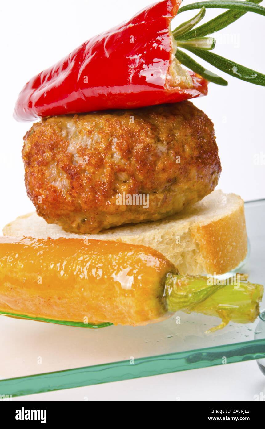 Antipasto and frikadelle Stock Photo - Alamy