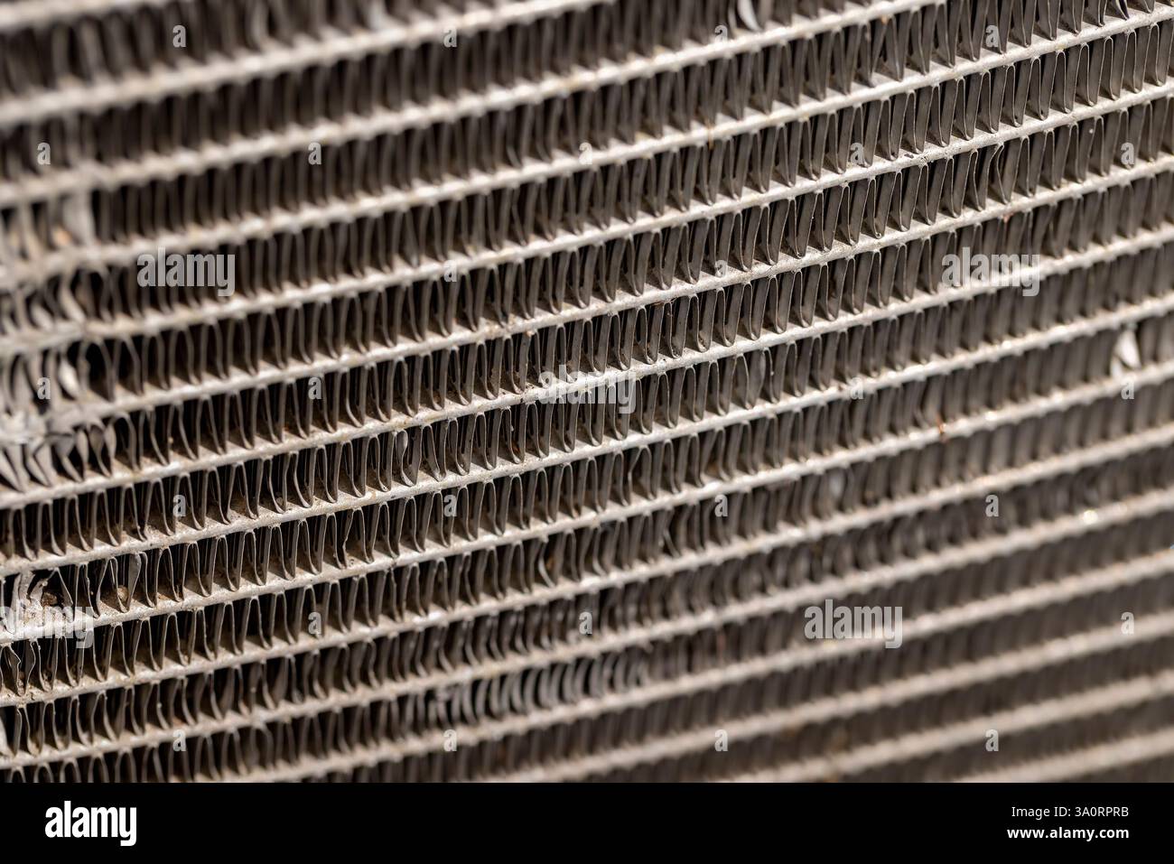 an car radiator damaged after an accident, a radiator damaged in an ...
