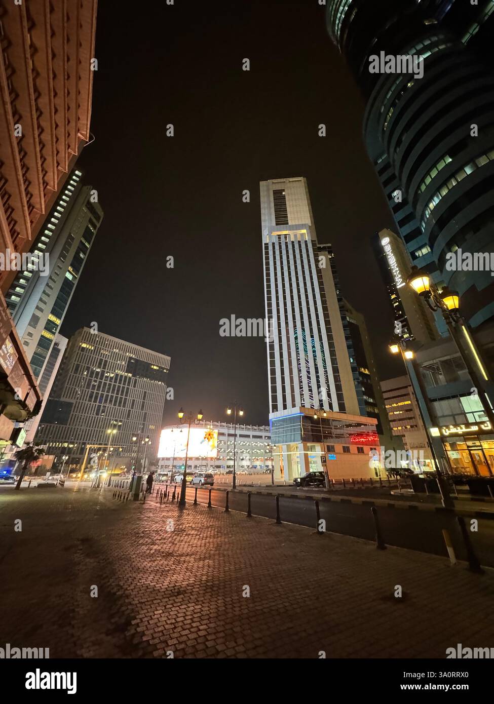 Kuwait City on a Ramadan night - Smartphone Captured Stock Image