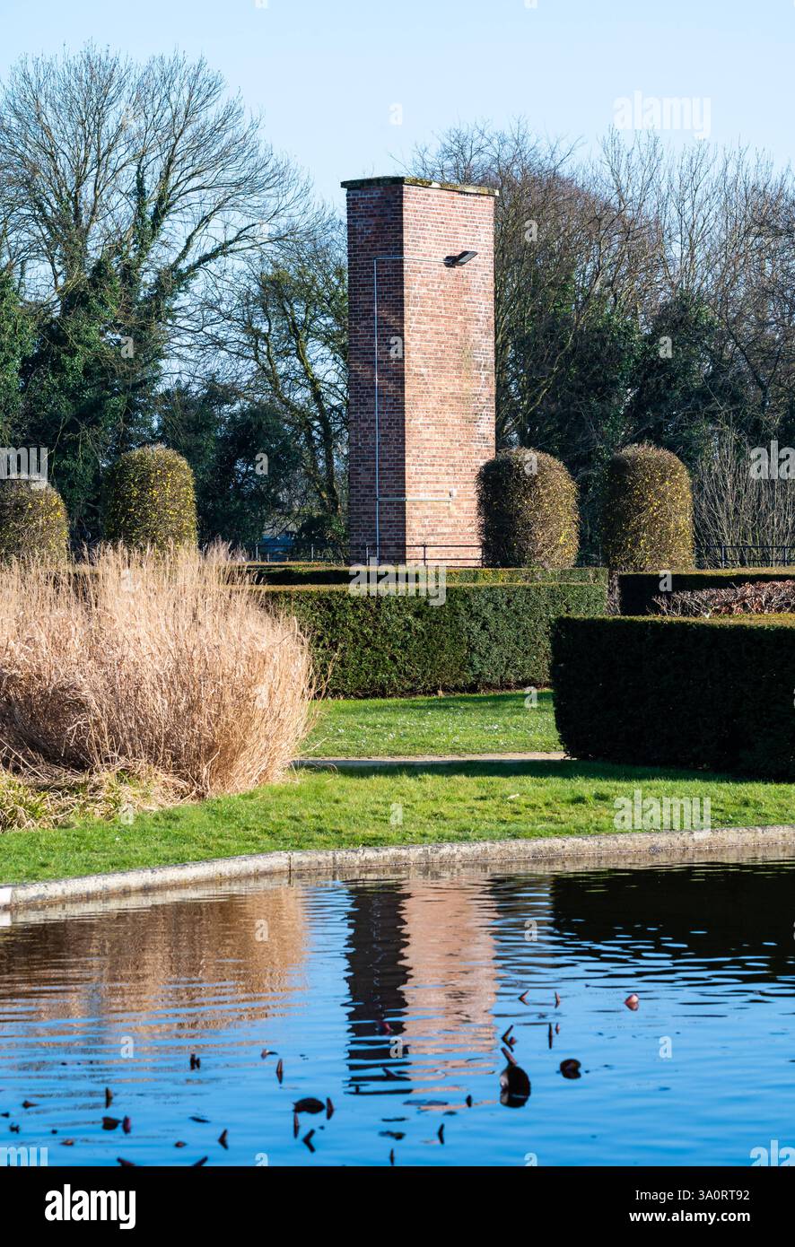 Panoramic view over the royal gardens of Stuyvenberg, Laeken, Brussels
