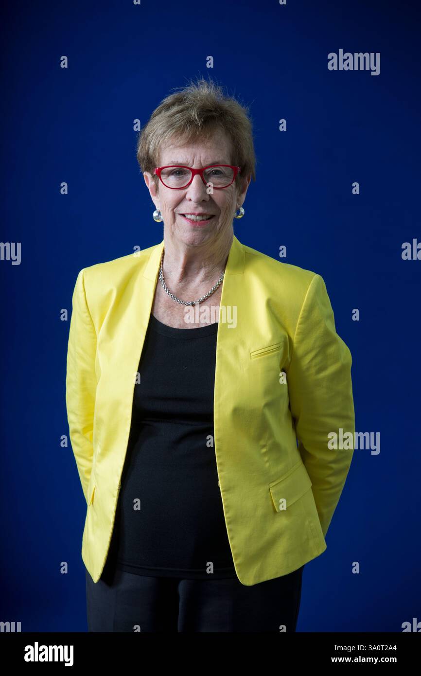 American neuroscientist Suzanne Corkin, pictured at the Edinburgh International Book Festival where she talked about her new book entitled 'Permanent Present Tense'. The three-week event is the world's biggest literary festival and is held during the annual Edinburgh Festival. The 2013 event featured talks and presentations by more than 500 authors from around the world and was the 30th edition of the festival. Stock Photo