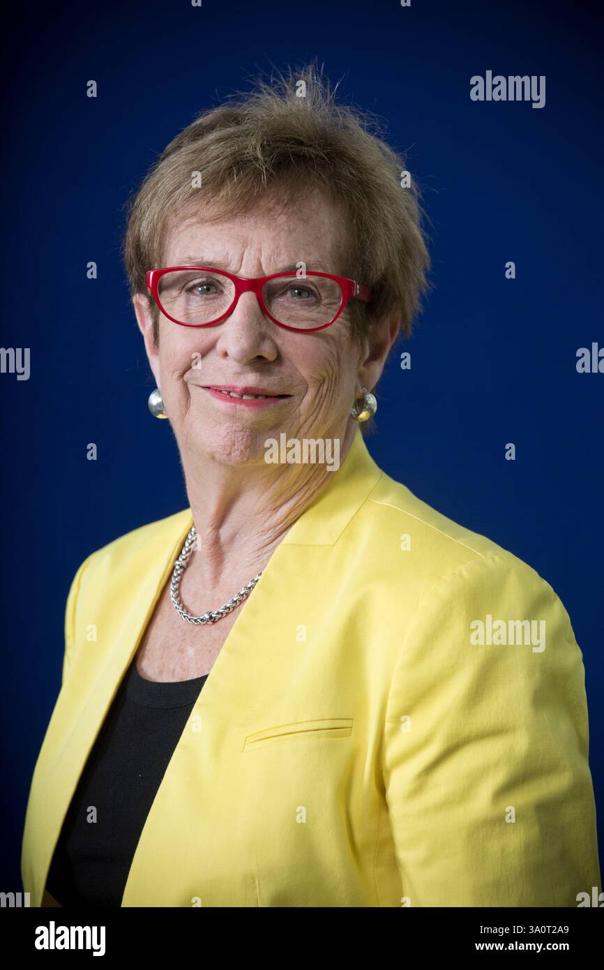 American neuroscientist Suzanne Corkin, pictured at the Edinburgh International Book Festival where she talked about her new book entitled 'Permanent Present Tense'. The three-week event is the world's biggest literary festival and is held during the annual Edinburgh Festival. The 2013 event featured talks and presentations by more than 500 authors from around the world and was the 30th edition of the festival. Stock Photo