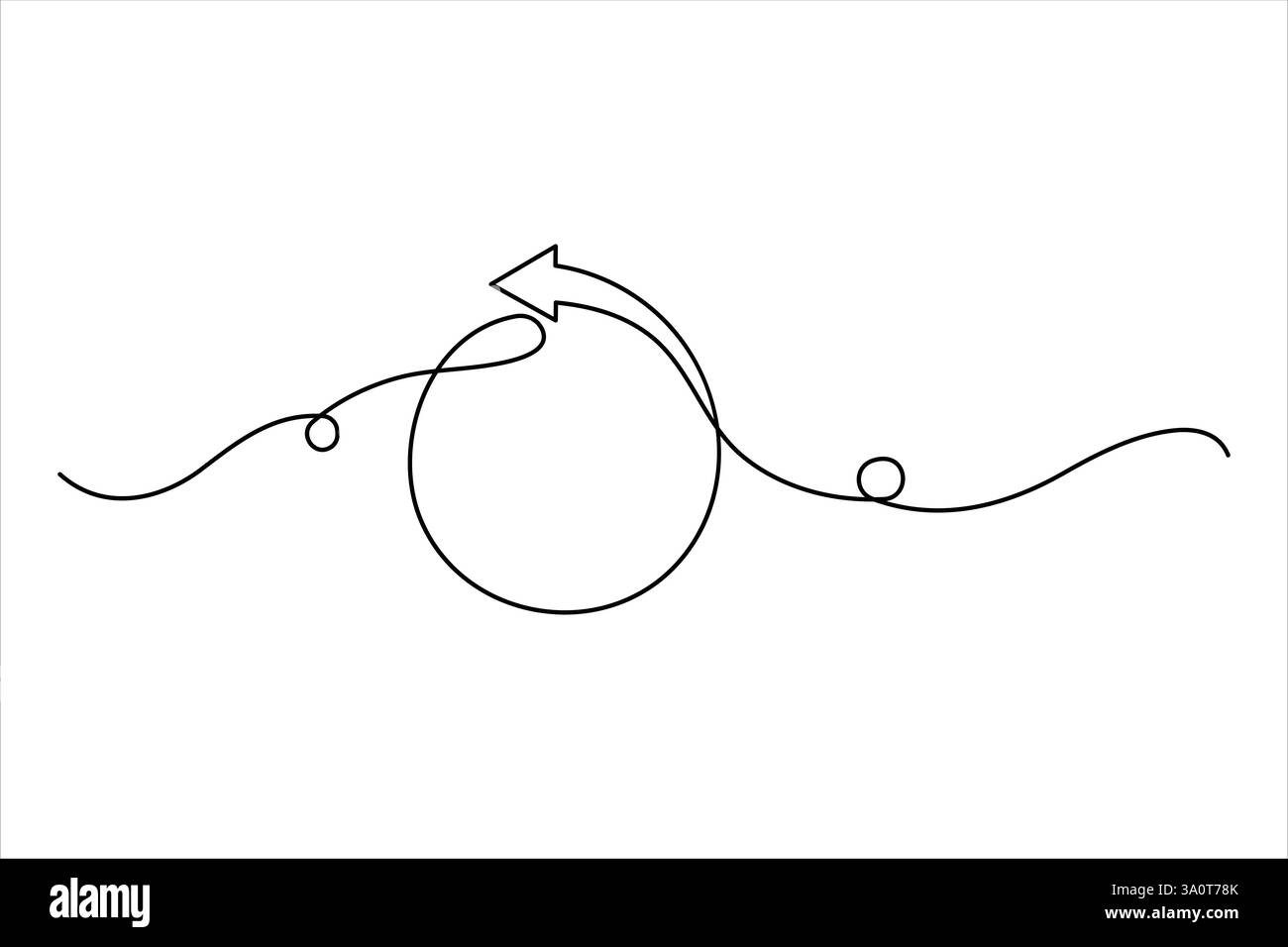 Continuous one line art drawing of arrow, arrow icon outline vector ...