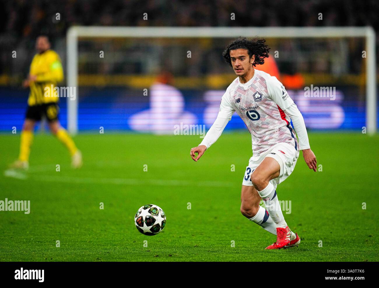 March 04 2025 Ayyoub Bouaddi Of LOSC Lille Looks On During A Champions 