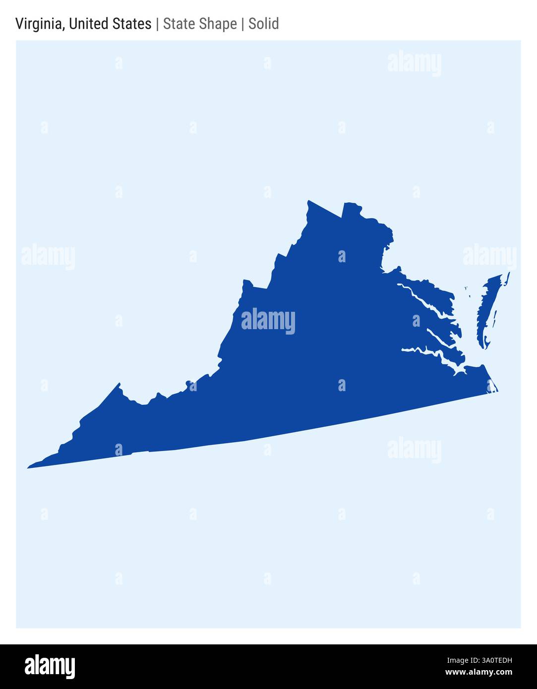 Virginia United States Simple - Virginia United States Simple Vector Map State Shape Solid Style Border Of Virginia Vector Illustration 3A0TEDH