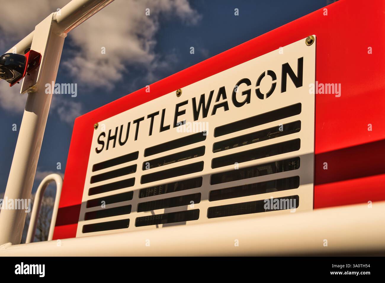 up close of a Shuttlewagon mobile railcar mover. USA 2025 Stock Photo ...