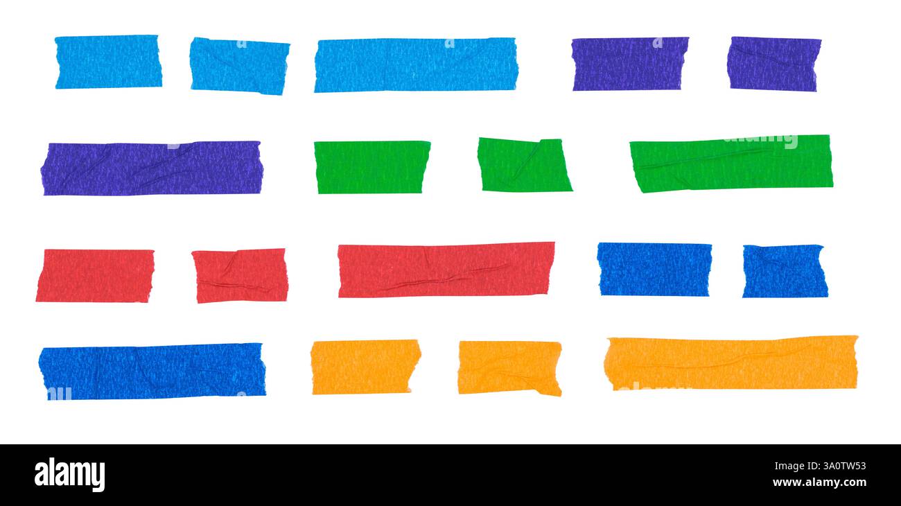 A set of colorful  tape elements Stock Photo