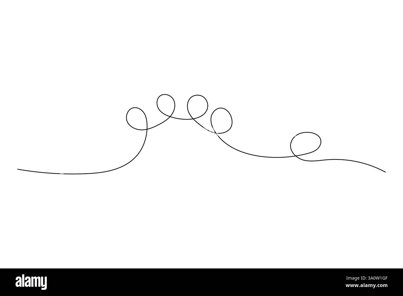 Dog paw continuous one line art and isolated outline vector ...
