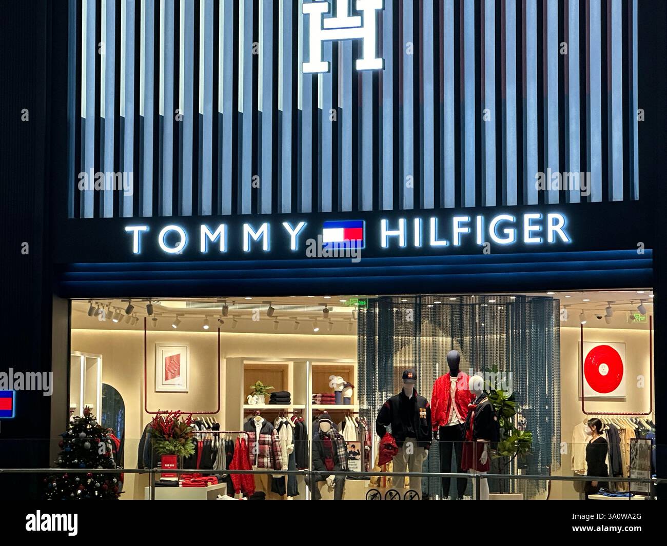 Chongqing, China - Dec 5,  2023: Tommy Hilfiger store. - Smartphone Captured Stock Image