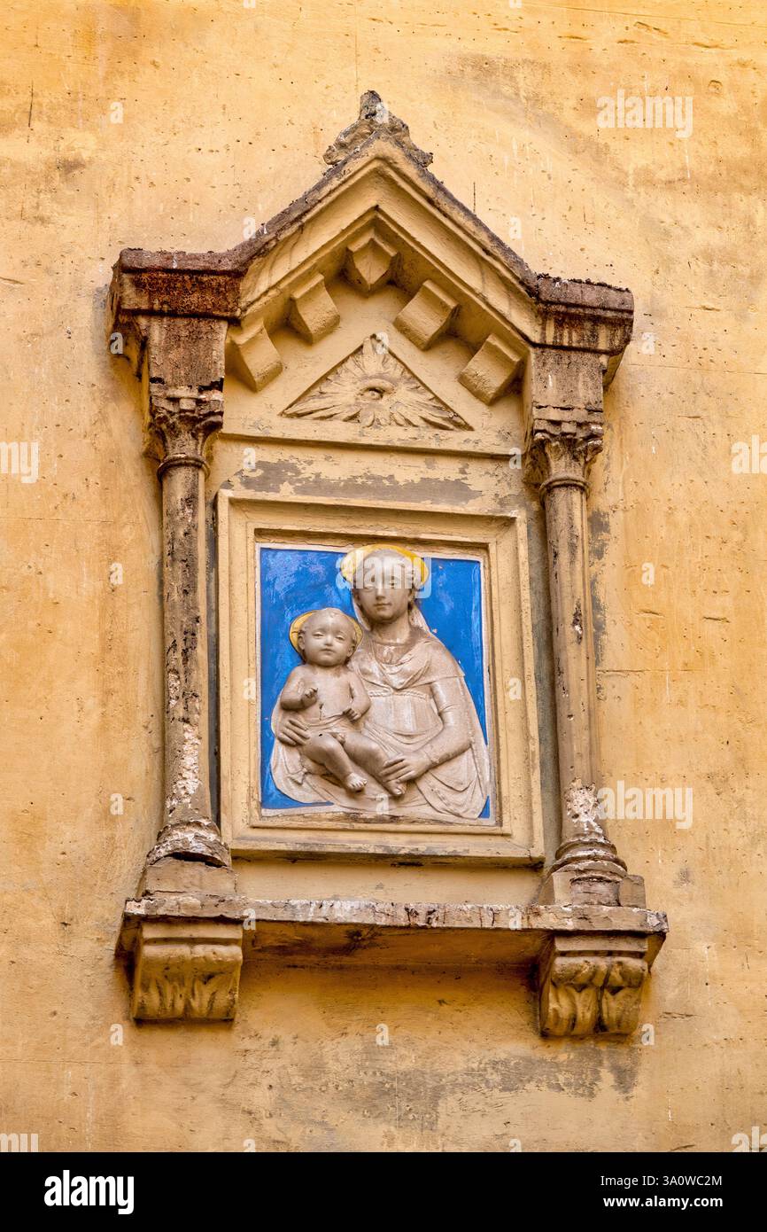 A madonnella (small shrine) in Bari Vecchia, the historic center of Bari, Italy. Stock Photo